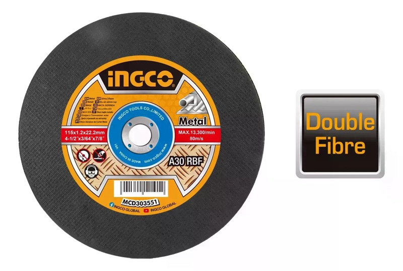 DISCO CORTE METAL 14 355MM TRONZADORA INGCO MCD303551 COLOR NEGRO - 3