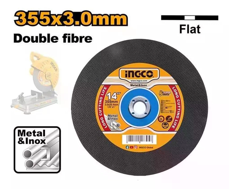 DISCO CORTE METAL 14 355MM TRONZADORA INGCO MCD303551 COLOR NEGRO - 5
