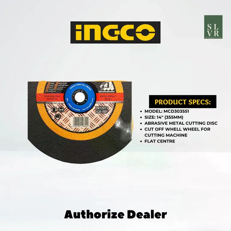 DISCO CORTE METAL 14 355MM TRONZADORA INGCO MCD303551 COLOR NEGRO - 6