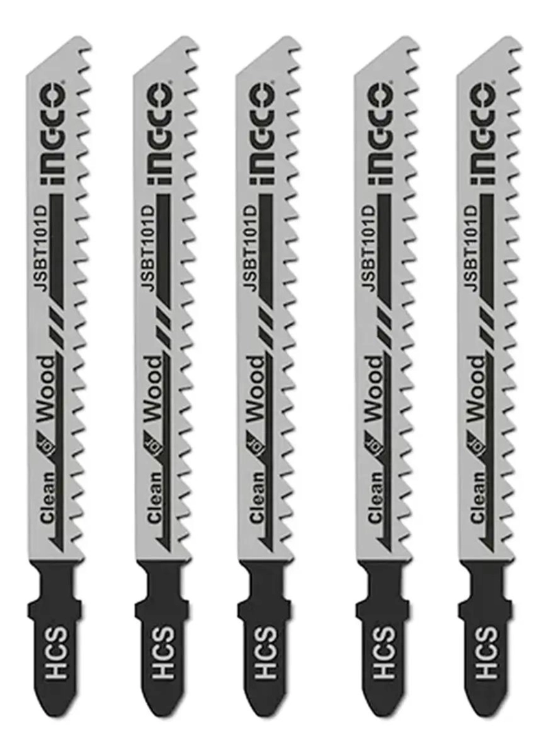 SET JGO DE HOJAS PARA SIERRA CALADORA P/ MADERA 5 PCS INGCO - 1