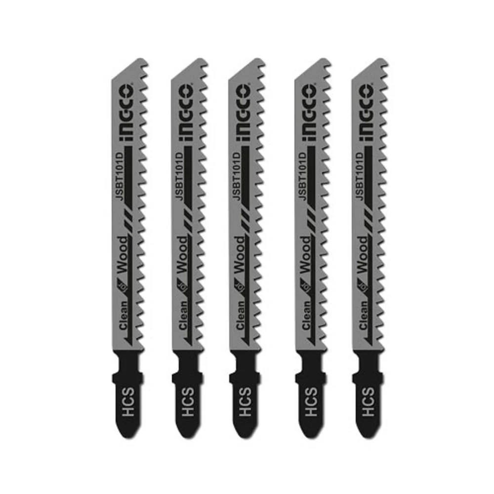SET 5 HOJAS PARA SIERRA CALADORA MADERA 74 MM HCS 6TPI INGCO - 2