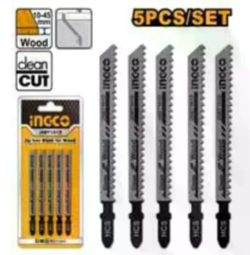 SET JGO DE HOJAS PARA SIERRA CALADORA P/ MADERA 5 PCS INGCO - 5