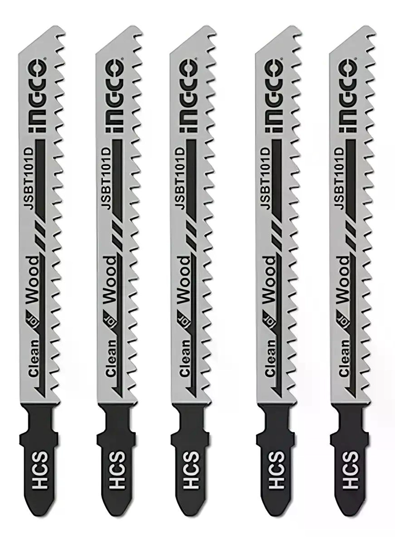 SET JGO DE HOJAS PARA SIERRA CALADORA P/ MADERA 5 PCS INGCO - 6