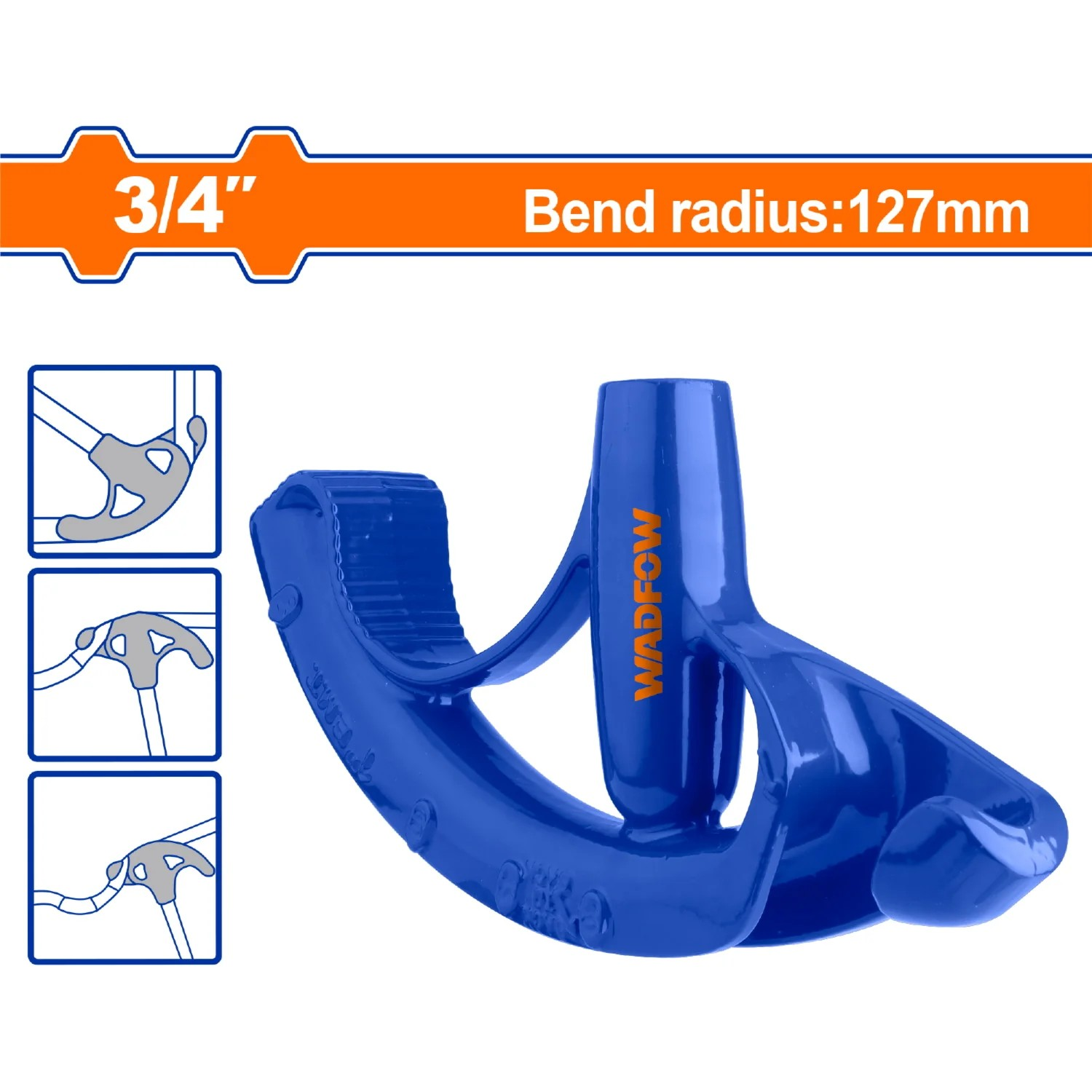 DOBLADOR CURVADOR DE TUBOS 30-90 GRADOS 3/4 PULG 19MM WADFOW - 1