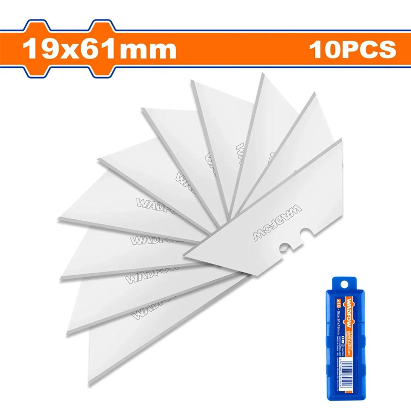 SET PACK 10 UND REPUESTO CUCHILLO CARTONERO WADFOW 61X19 MM - 6