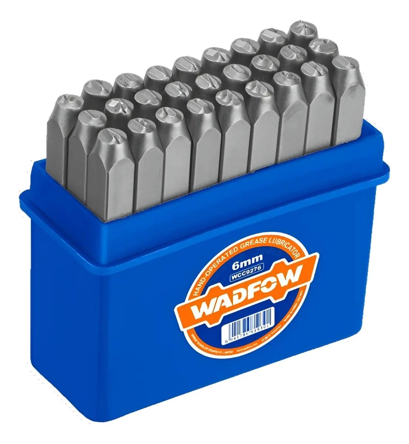SET DE 27 PUNZONES LETRAS A-Z Y SIMBOLOS 6 MM 60 MM WADFOW 6 MM - 1