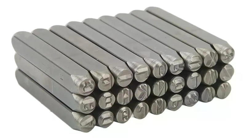 SET DE 27 PUNZONES LETRAS A-Z Y SIMBOLOS 6 MM 60 MM WADFOW 6 MM - 5
