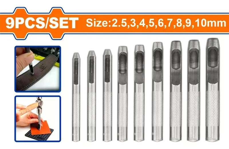 KIT SACABOCADOS DE IMPACTO SET 9 PIEZAS - 3