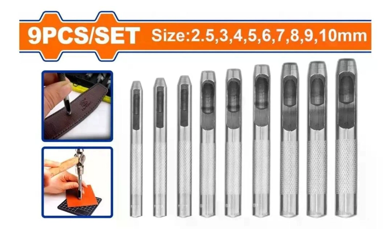 KIT SACABOCADOS DE IMPACTO SET 9 PIEZAS - 4