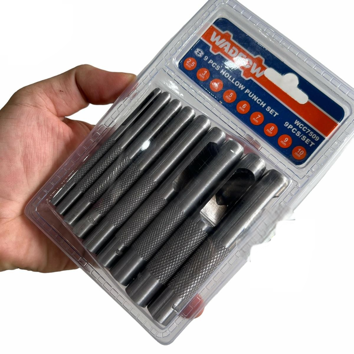 SET DE 9 UNIDADES DE SACABOCADOS 2.5-10 MM WADFOW WCC7509 - 8