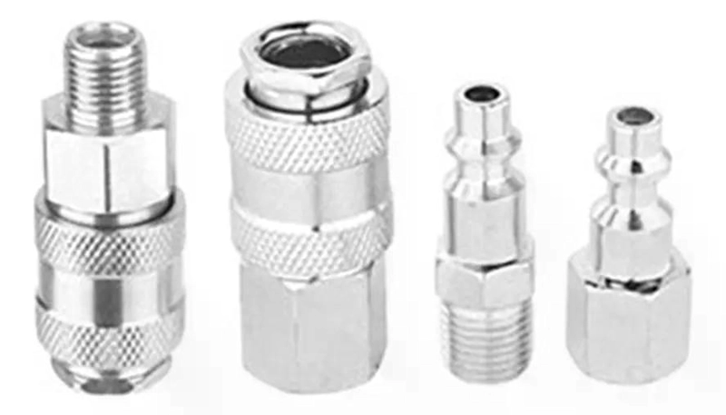 SET DE 4 ACOPLES NEUMATICO TIPO USA MACHO /HEMBRA 1/4 WADFOW - 1