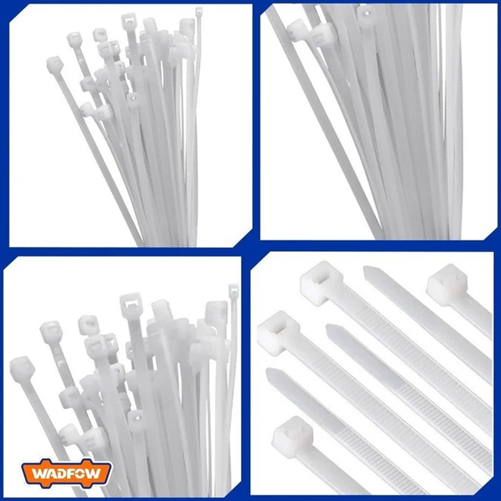 SET DE 100 AMARRAS PLASTICAS WADFOW 7.2X400 MM 45 KG 4-105MM - 2