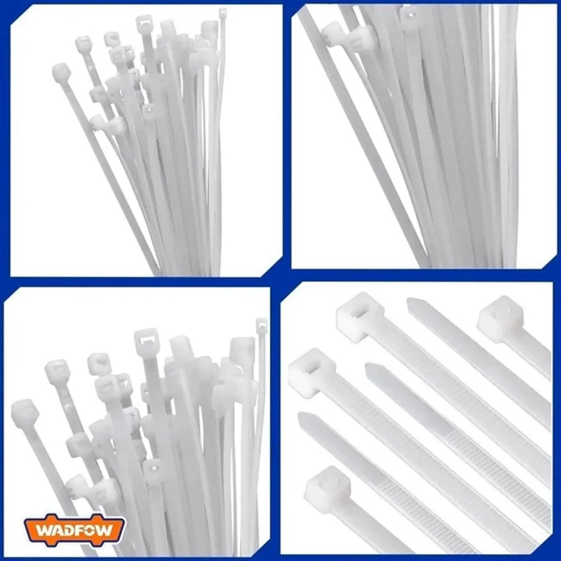 SET DE 100 AMARRAS PLASTICAS WADFOW 7.2X400 MM 45 KG 4-105MM BLANCO - 4