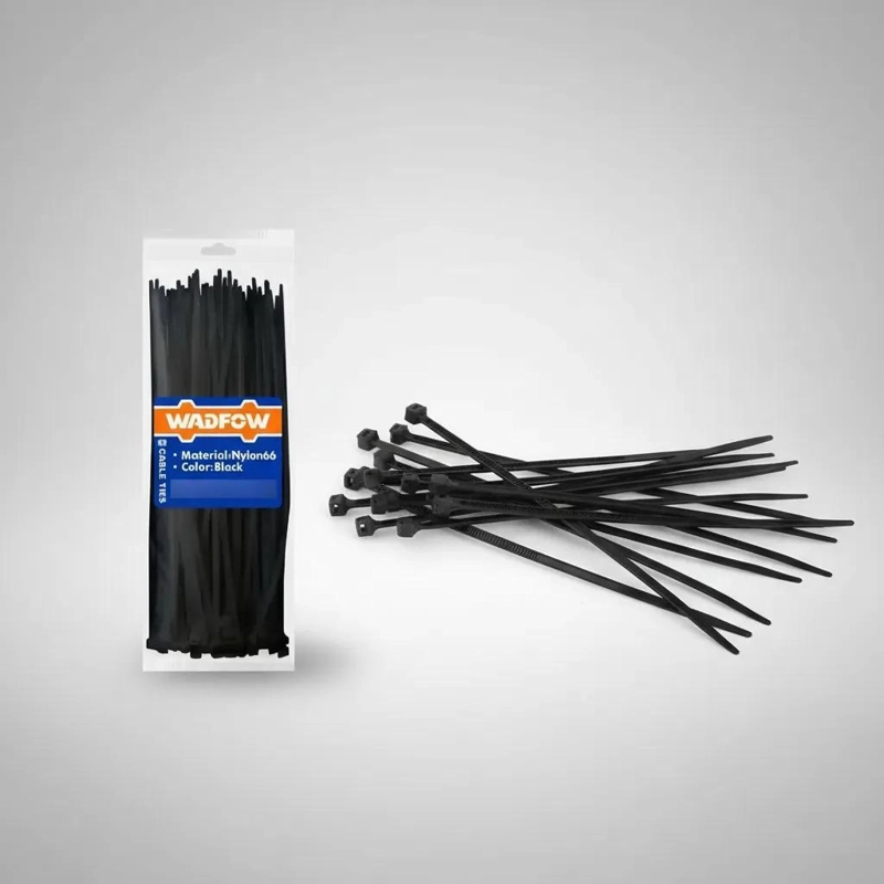 SET DE 100 AMARRAS PLASTICAS WADFOW 2.5X100 MM 8 KG NEGRO NEGRO - 1
