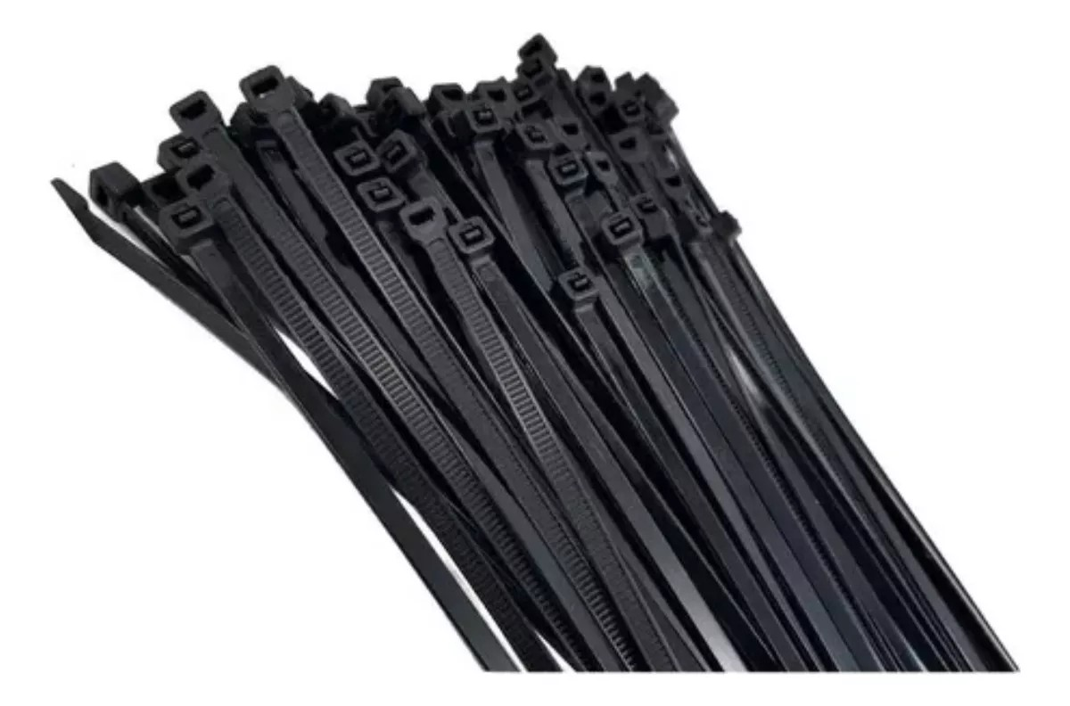 SET DE 100 AMARRAS PLASTICAS WADFOW 2.5X100 MM 8 KG NEGRO - 2