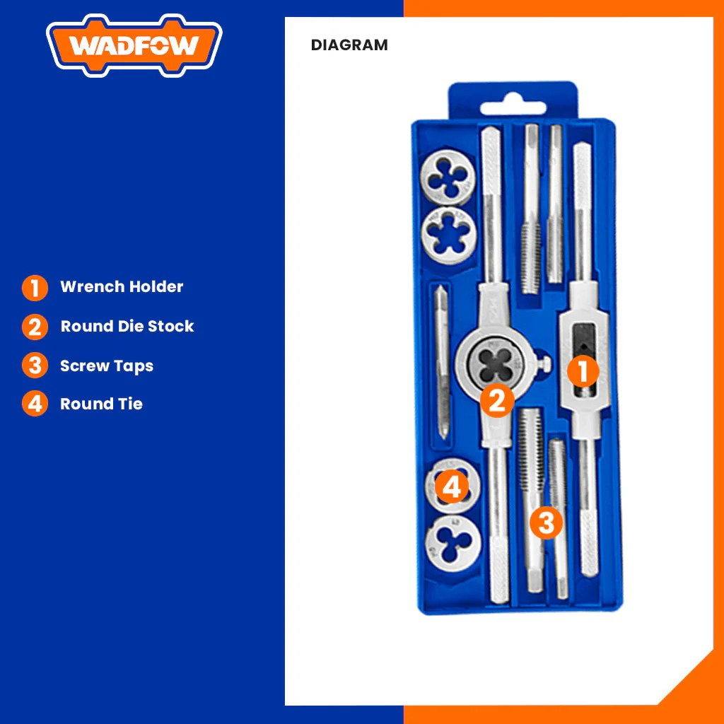 SET DE TERRAJAS MACHO Y HEMBRA M5-M12 12 PZS WADFOW WAJ1L01 - 5
