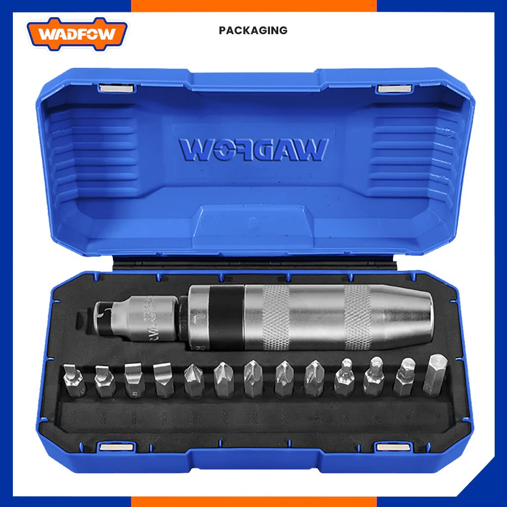 SET DESTORNILLADOR DE IMPACTO 13 PZAS PUNTAS WADFOW WYM1B13 - 4