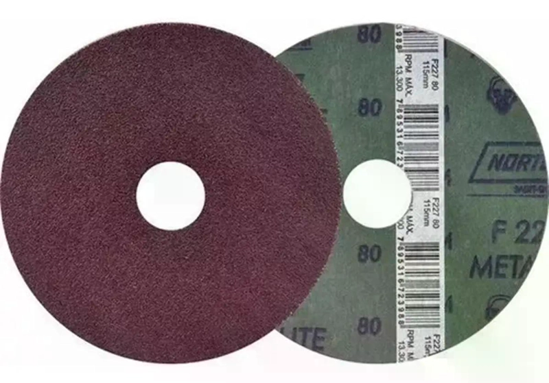 DISCO FIBRA DESBASTE ABRASIVO NORTON F224 G36 115X22MM 4 1/2 MARRON OSCURO - 3
