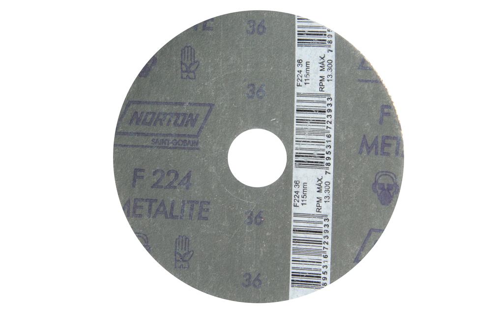 DISCO FIBRA DESBASTE ABRASIVO NORTON F227 G80 115X22MM 4 1/2 - 2