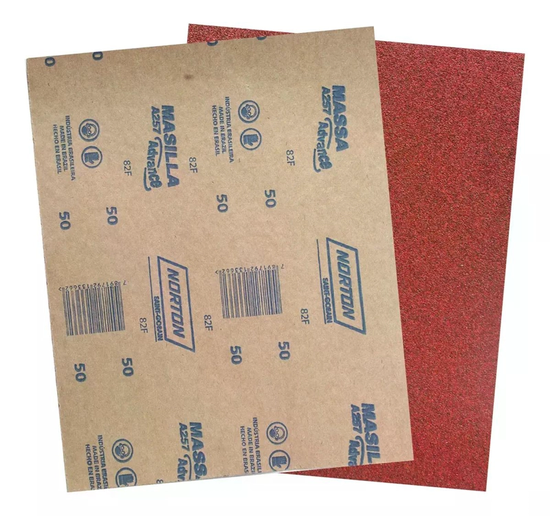 SET 10 LIJAS EN SECO MADERA MASILLA NORTON 225X275 MM A-257 50 - 2
