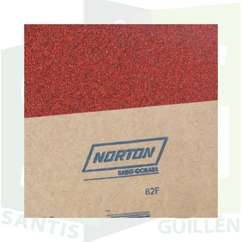 SET 10 LIJAS EN SECO MADERA MASILLA NORTON 225X275 MM A-257 GRANO 50 - 3