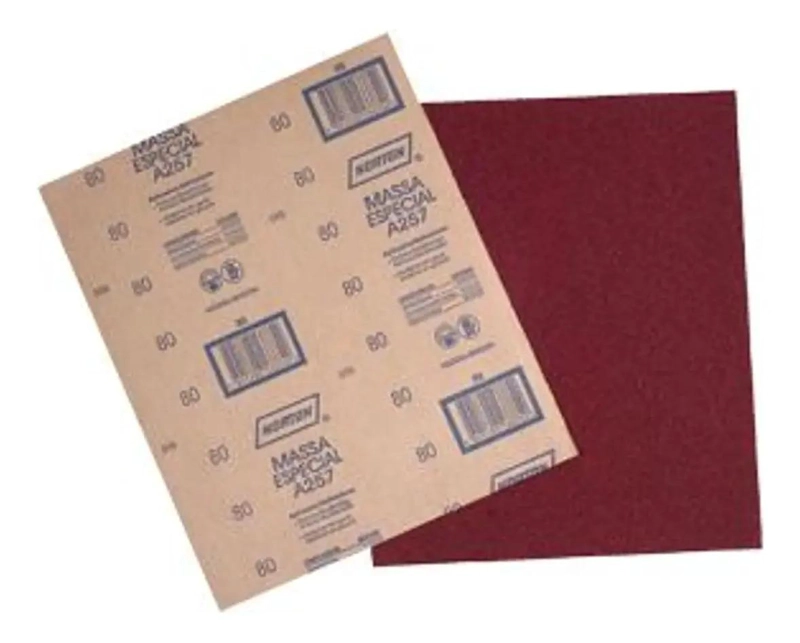 SET 10 LIJAS EN SECO MADERA MASILLA NORTON 225X275 MM A-257 80 - 2