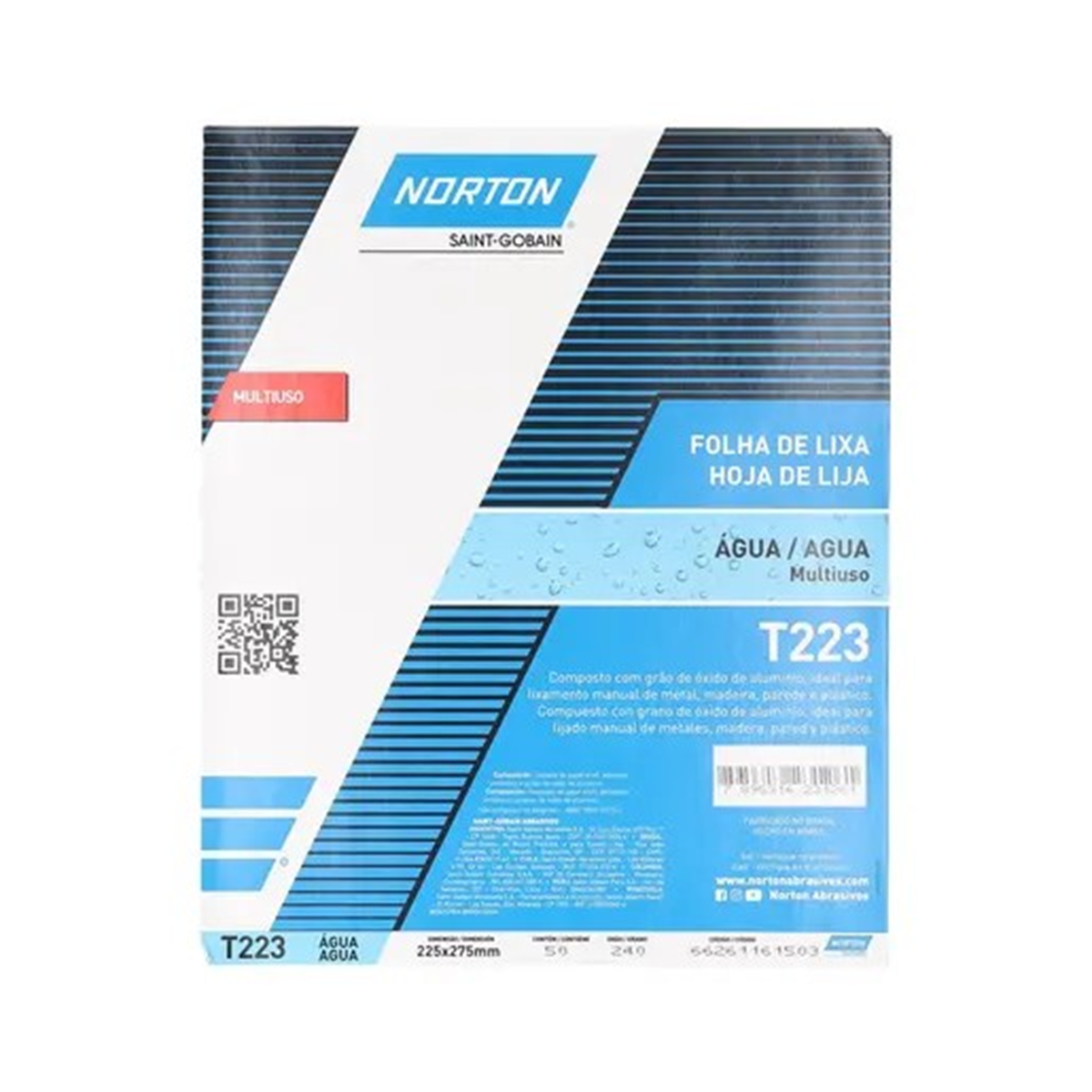 SET 5 LIJAS AL AGUA FERRETERA T-223 230X280 MM NORTON GRANO 60 - 3
