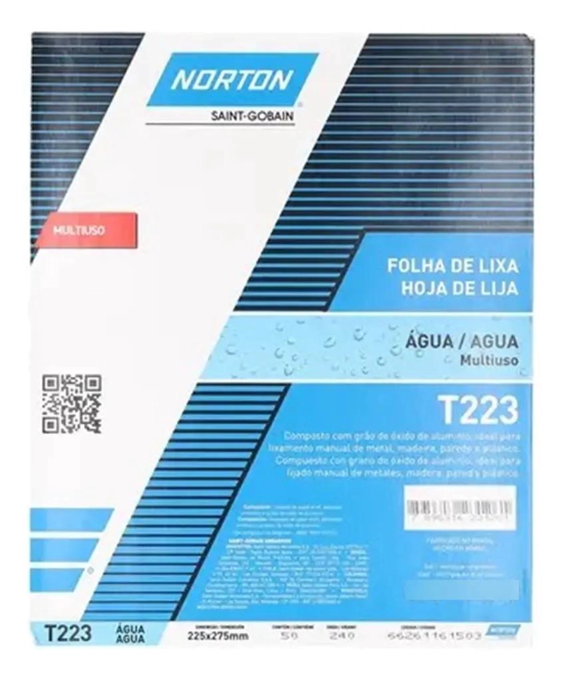 SET 5 LIJAS AL AGUA FERRETERA T-223 230X280 MM NORTON 60 - 4