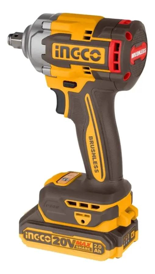 PISTOLA LLAVE DE IMPACTO BL 1/2 20V 400 NM INGCO CIWLI2040 NARANJA OSCURO 20V - 4