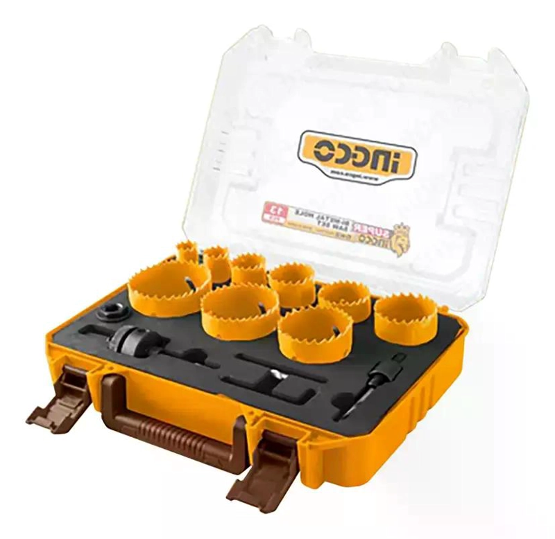 SET 13 PZ SIERRA COPA BI-METAL INGCO 19-64 MM MALETA AKH0132 - 1