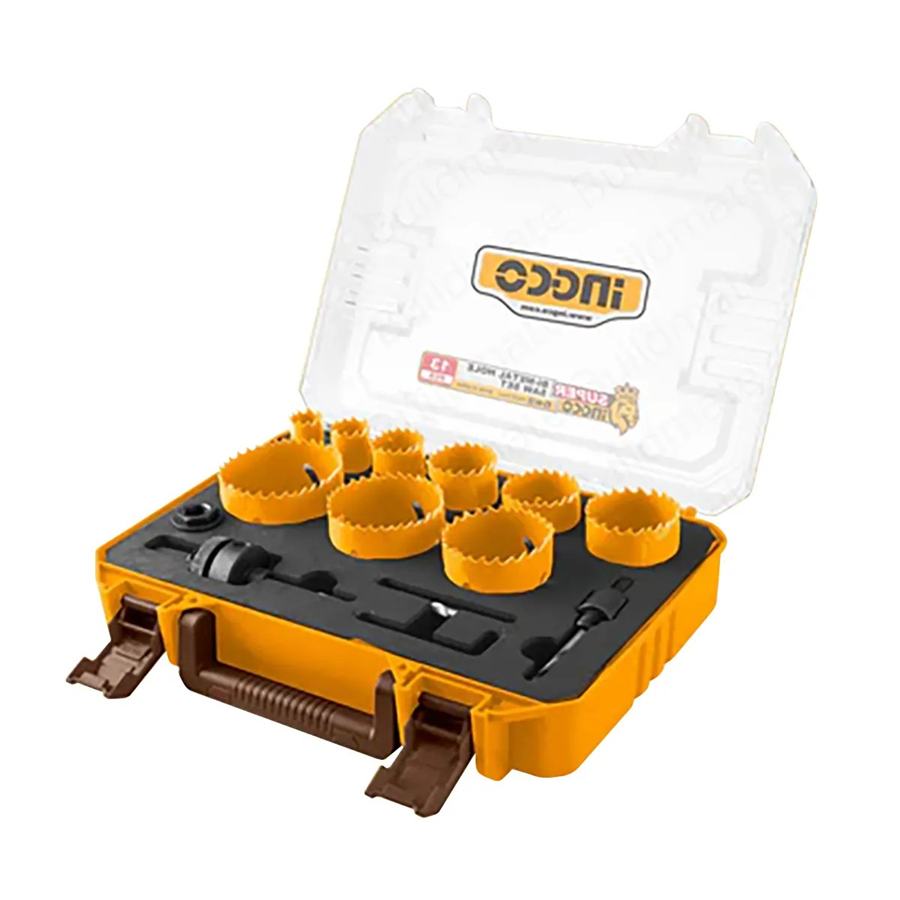 SET 13 PZ SIERRA COPA BI-METAL INGCO 19-64 MM MALETA AKH0132 - 1