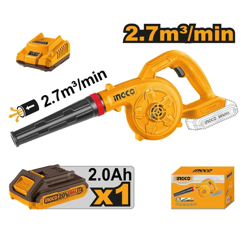 SOPLADOR INALAMBRICO 20V 2.7 M3/MIN INGCO CABLI200281 - 1