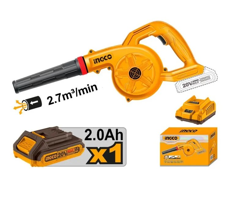 SOPLADOR INALAMBRICO 20V 2.7 M3/MIN INGCO CABLI200281 - 8