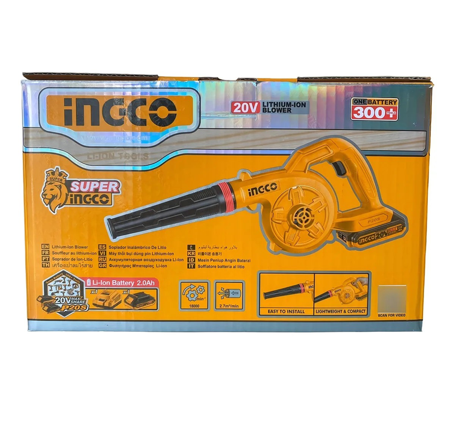 SOPLADOR INALAMBRICO 20V 2.7 M3/MIN INGCO CABLI200281 - 9