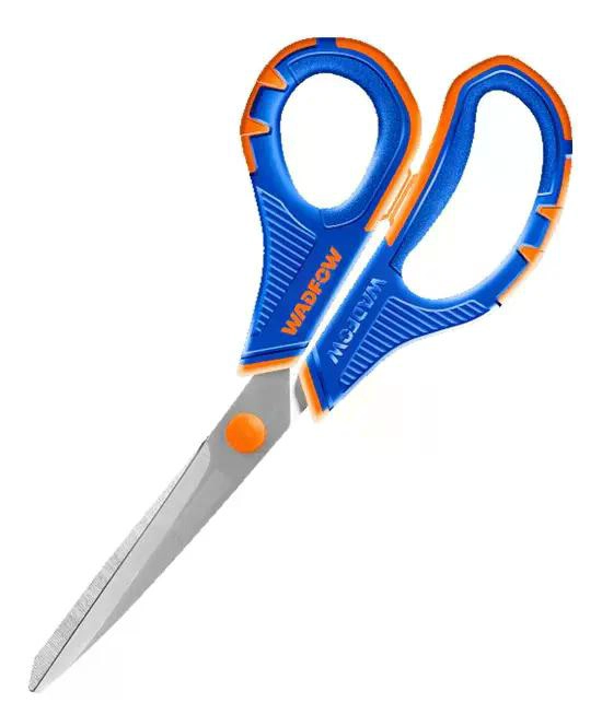 TIJERA 8.5 PULG ACERO INOX WADFOW AZUL Y NARANJA - 1