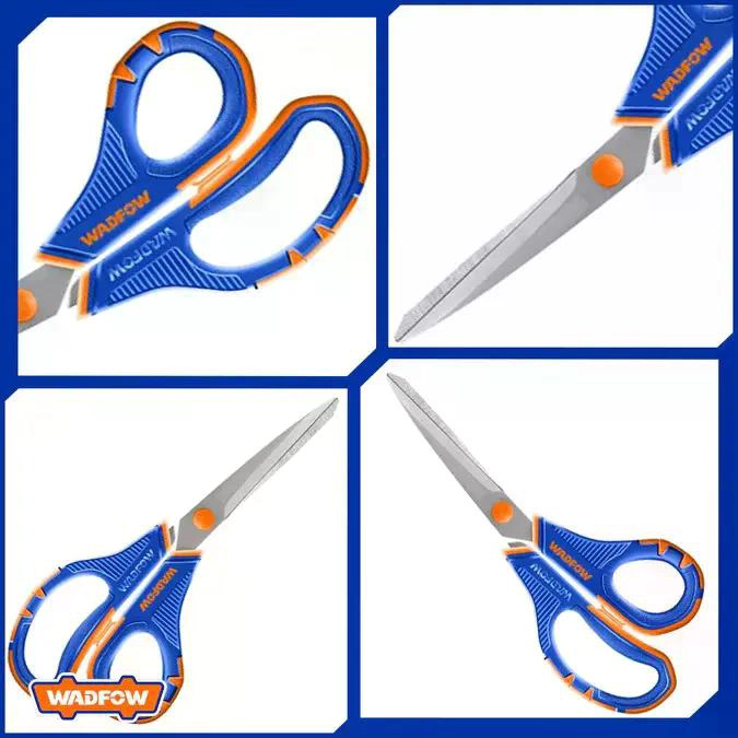 TIJERA 8.5 PULG ACERO INOX WADFOW AZUL Y NARANJA - 4