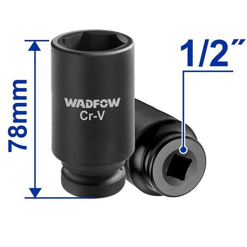 SET DADOS DE IMPACTO LARGOS 10 PZ 1/2 PULGADA WADFOW WMS2D02 - 3
