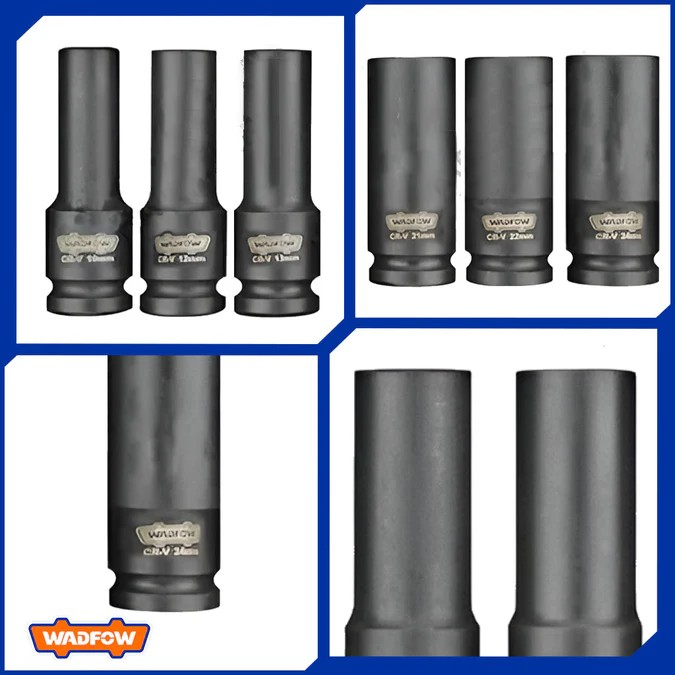 SET DADOS DE IMPACTO LARGOS 10 PZ 1/2 PULGADA WADFOW WMS2D02 - 5