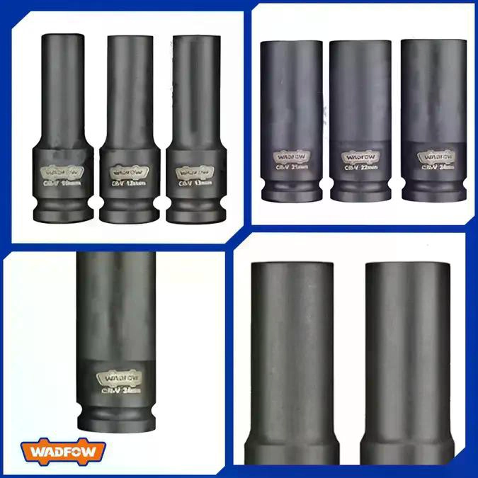 SET DADOS DE IMPACTO LARGOS 10 PZ 1/2 PULGADA WADFOW WMS2D02 NEGRO - 7