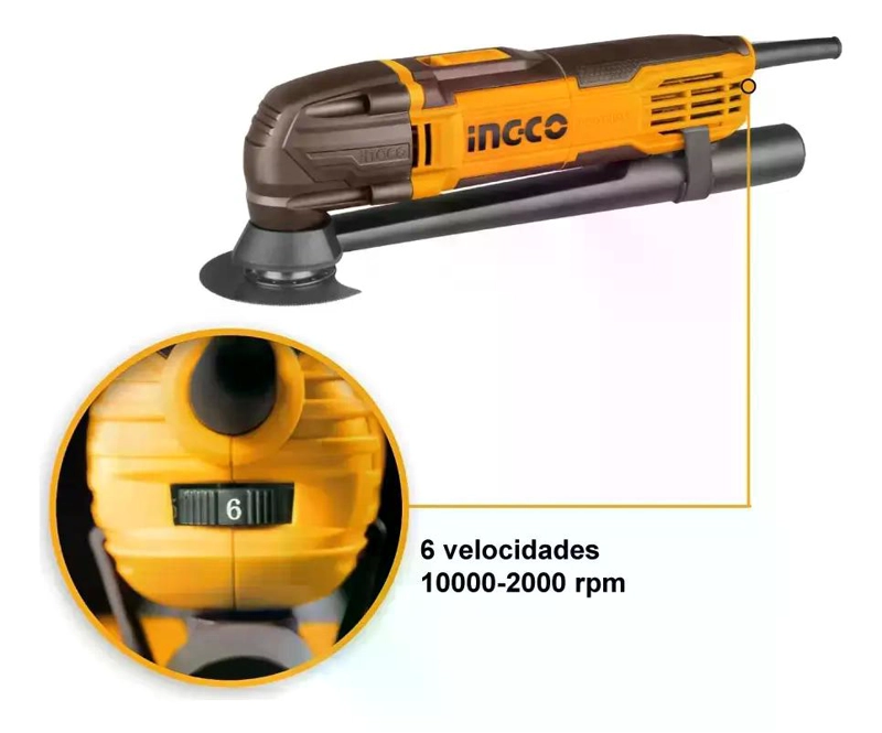 MULTICORTADORA MULTIPROPOSITO ELECTRICA INGCO 300W MF3008-7 - 6