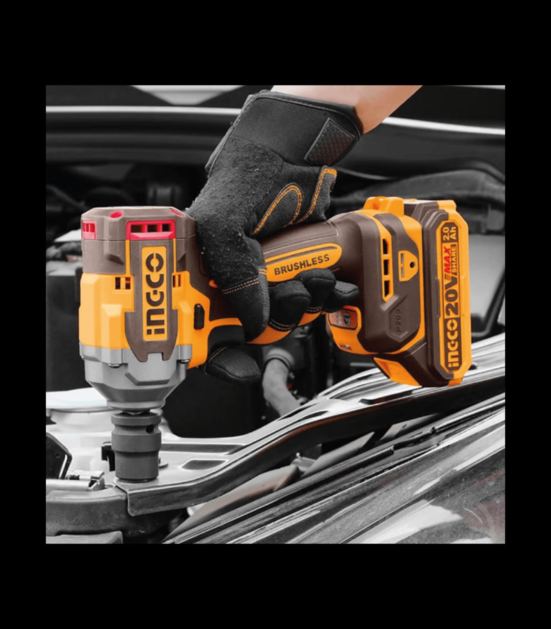 SET TALADRO PERCUTOR + LLAVE DE IMPACTO INGCO +ACC CKLI20275 - 9