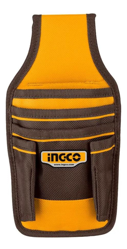 INGCO HTBP040128 BOLSA COLETO PORTA HERRAMIENTAS 5 BOLSILLOS PARA CINTURON CARGA 5KG AMARILLO - 2