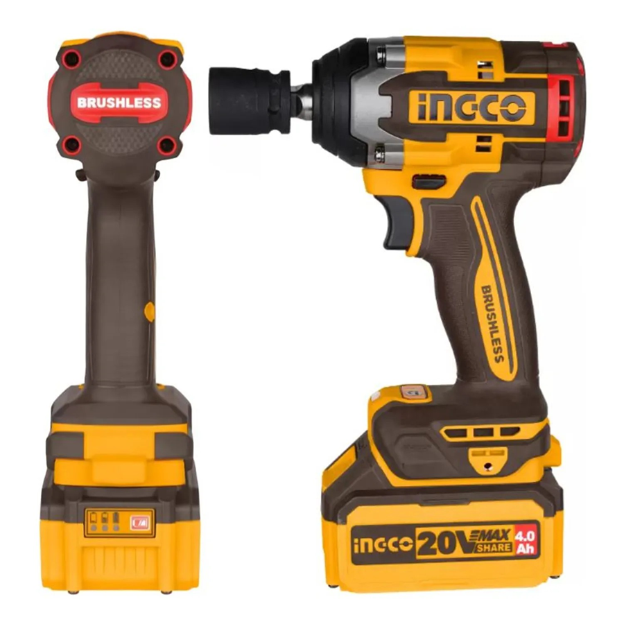 LLAVE PISTOLA IMPACTO INGCO BL 1/2 20V 850NM 2BAT CIWLI2085 - 5