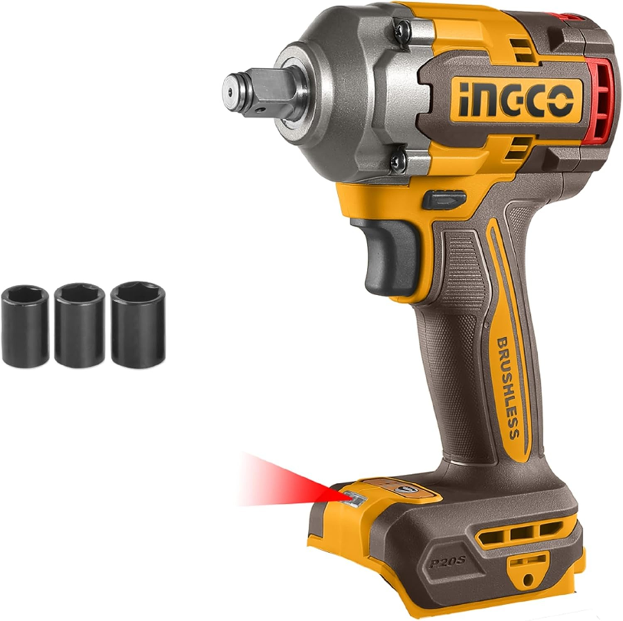 PISTOLA LLAVE DE IMPACTO BL 20V 400 NM 1/2 INGCO CIWLI20401 - 5