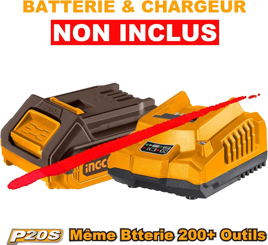 PISTOLA LLAVE DE IMPACTO BL 20V 400 NM 1/2 INGCO CIWLI20401 - 10
