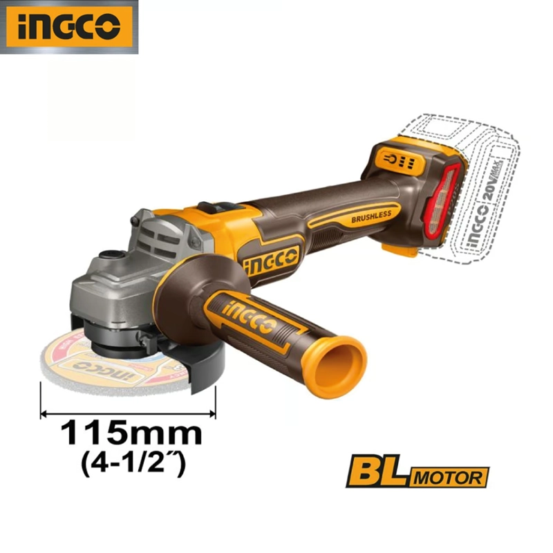 SET KIT TALADRO Y ESMERIL BL INALAMB 20V INGCO + 2 BAT + ACC CKLI20273 - 9