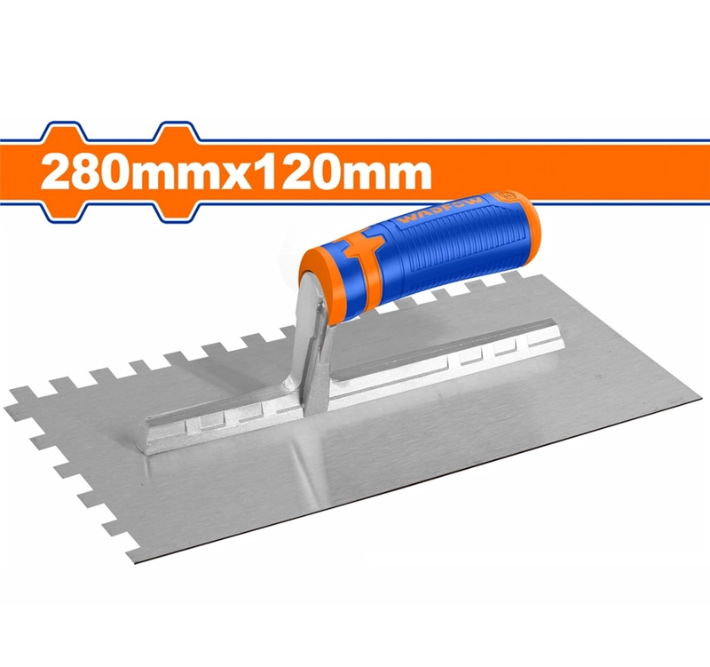 ESPATULA PARA YESO LLANA DENTADA WADFOW EMPASTE 280X120 MM - 1