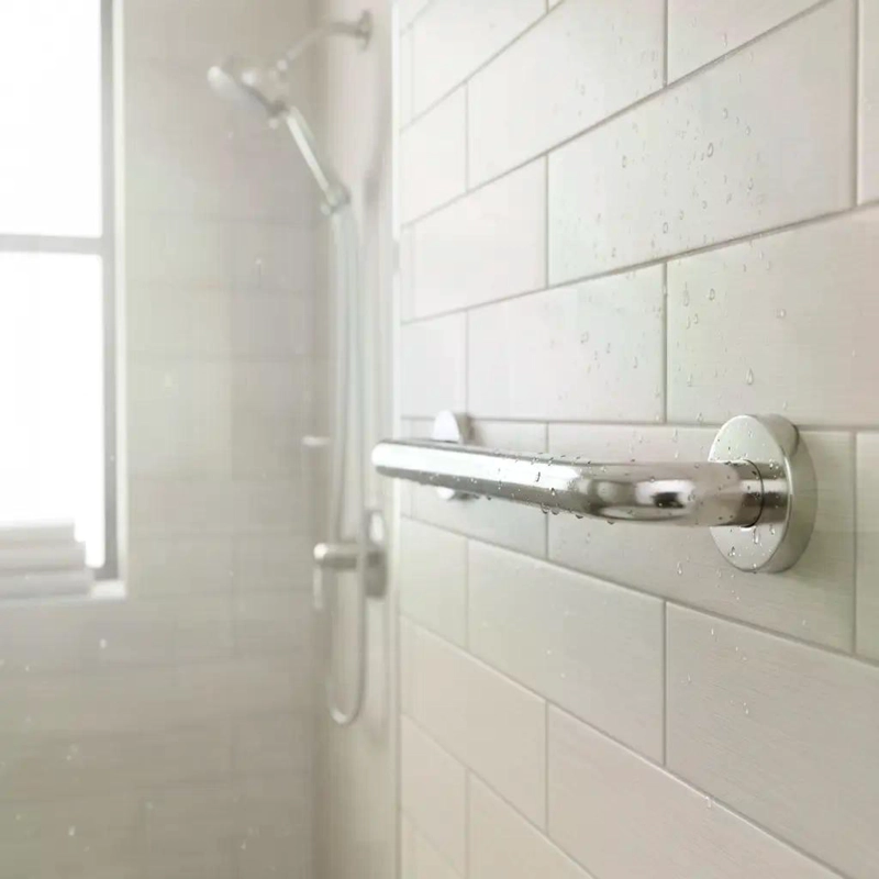 BARRA SEGURIDAD RECTA DUCHA BAÑO 60 CM X 3,2 CM INOXIDABLE PLATEADO - 3
