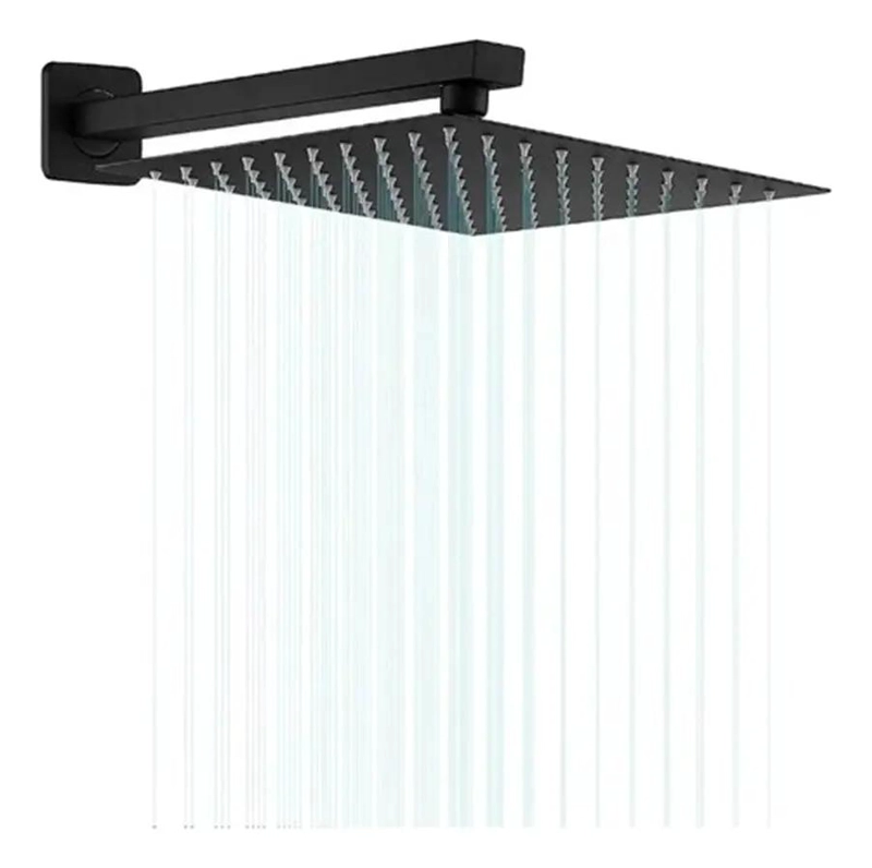 BRAZO PARA PLATO DUCHA 40 CM NEGRO SCHWARZ TAUMM ACERO INOX - 6