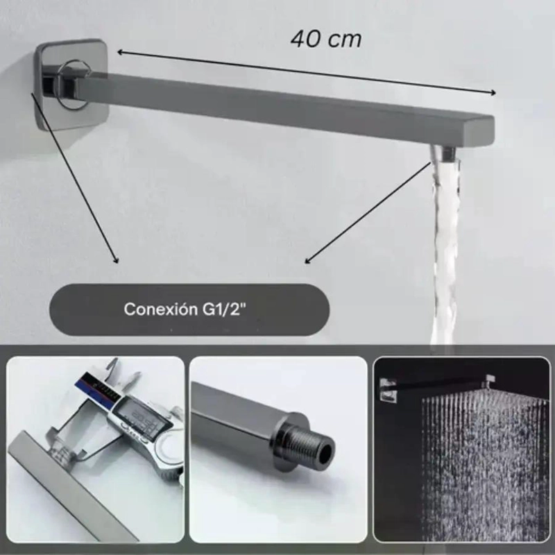 BRAZO PARA DUCHA 40 CM KASSEL TAUMM DELUXE PREMIUM - 3